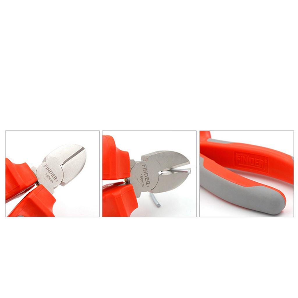 Curved Pliers with Insulating Plastic Handle Wire Pliers Tools 6 Inches