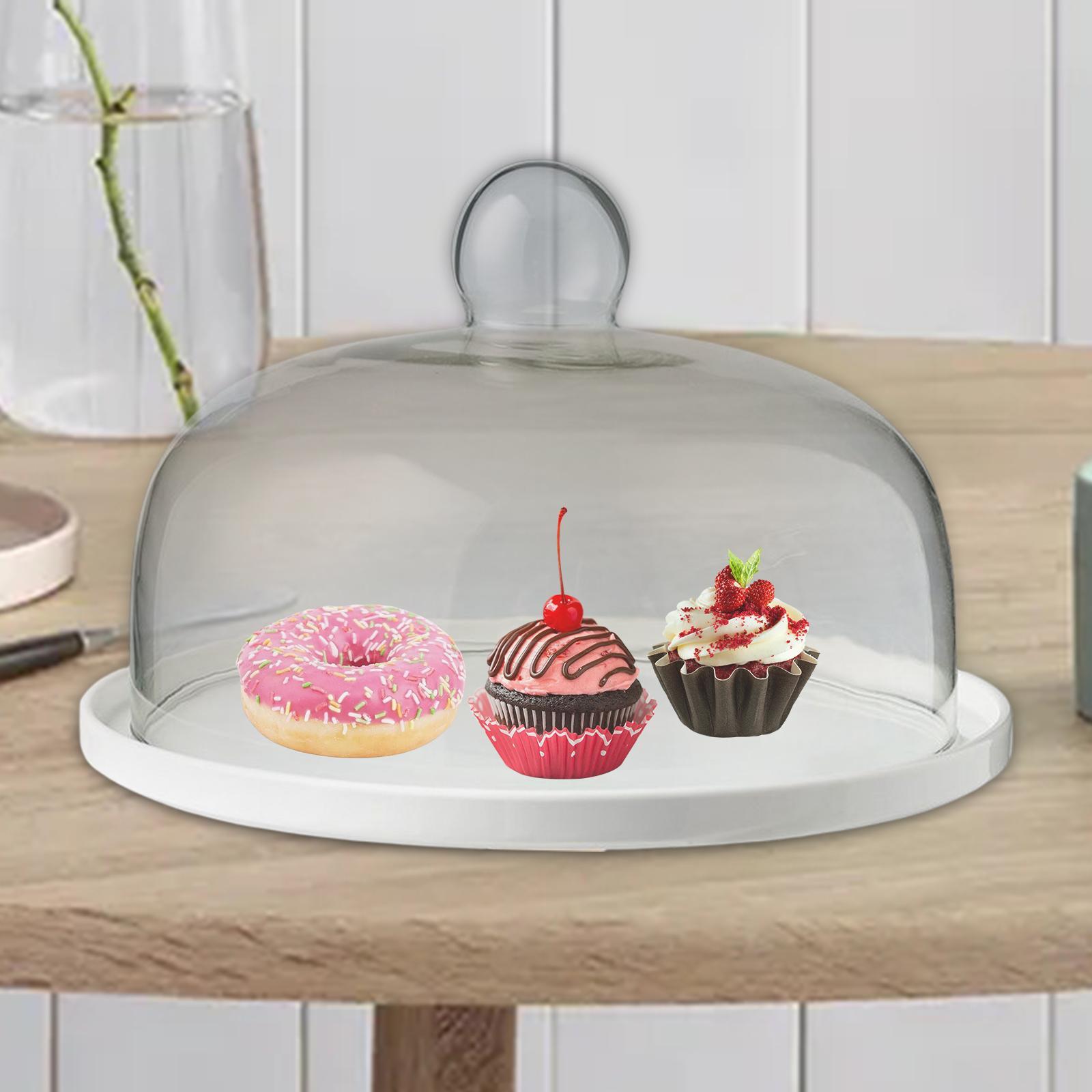 Round Cake Stand with  Cover Serving Tray for Wedding Cheese Decor