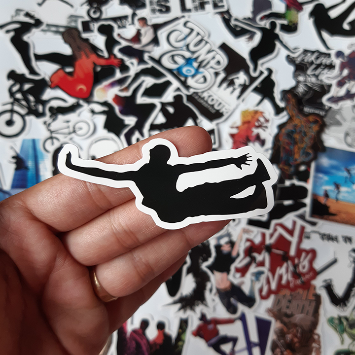 Bộ Sticker dán cao cấp chủ đề PARKOUR - Dùng dán Xe, dán mũ bảo hiểm, dán Laptop