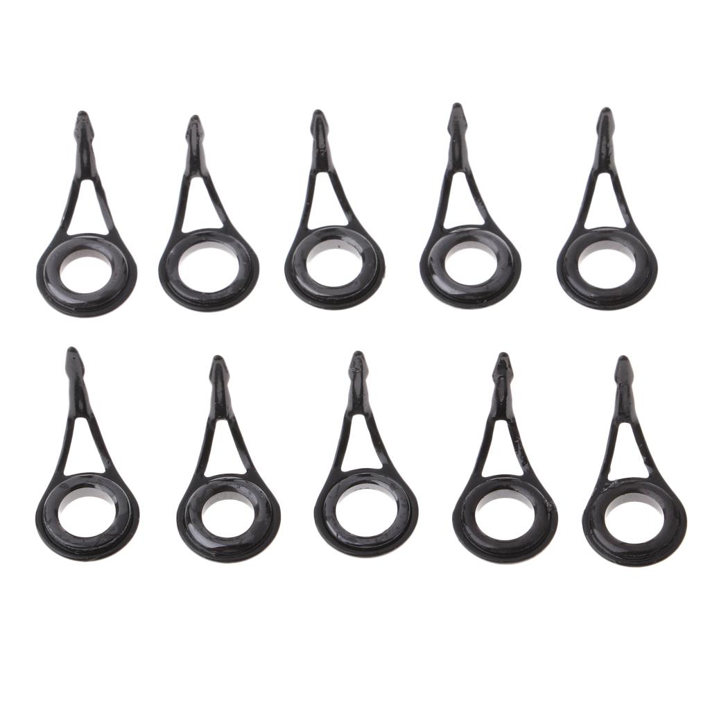 10x Fishing Rod Eye Ring Guides Line Rings for Spinning/Carp Rod
