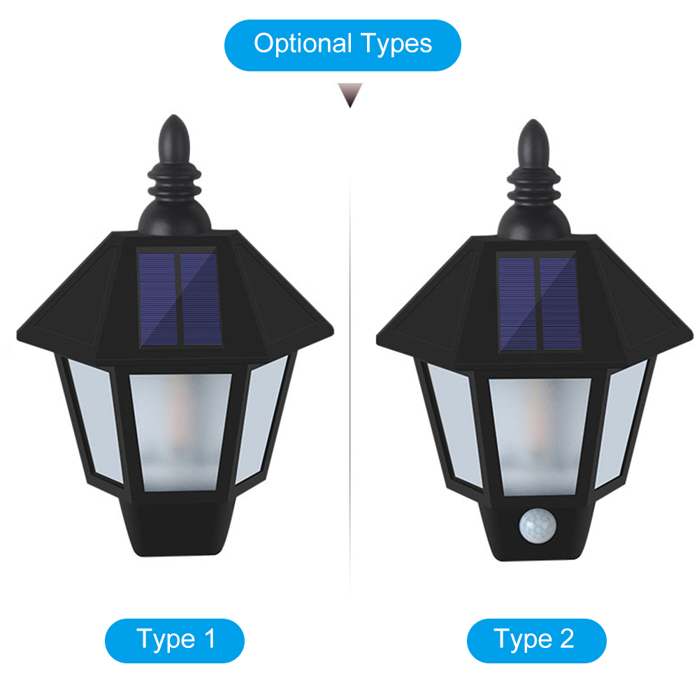 Đèn LED năng lượng mặt trời, hình lục giác, treo tường, phong cách cổ điển