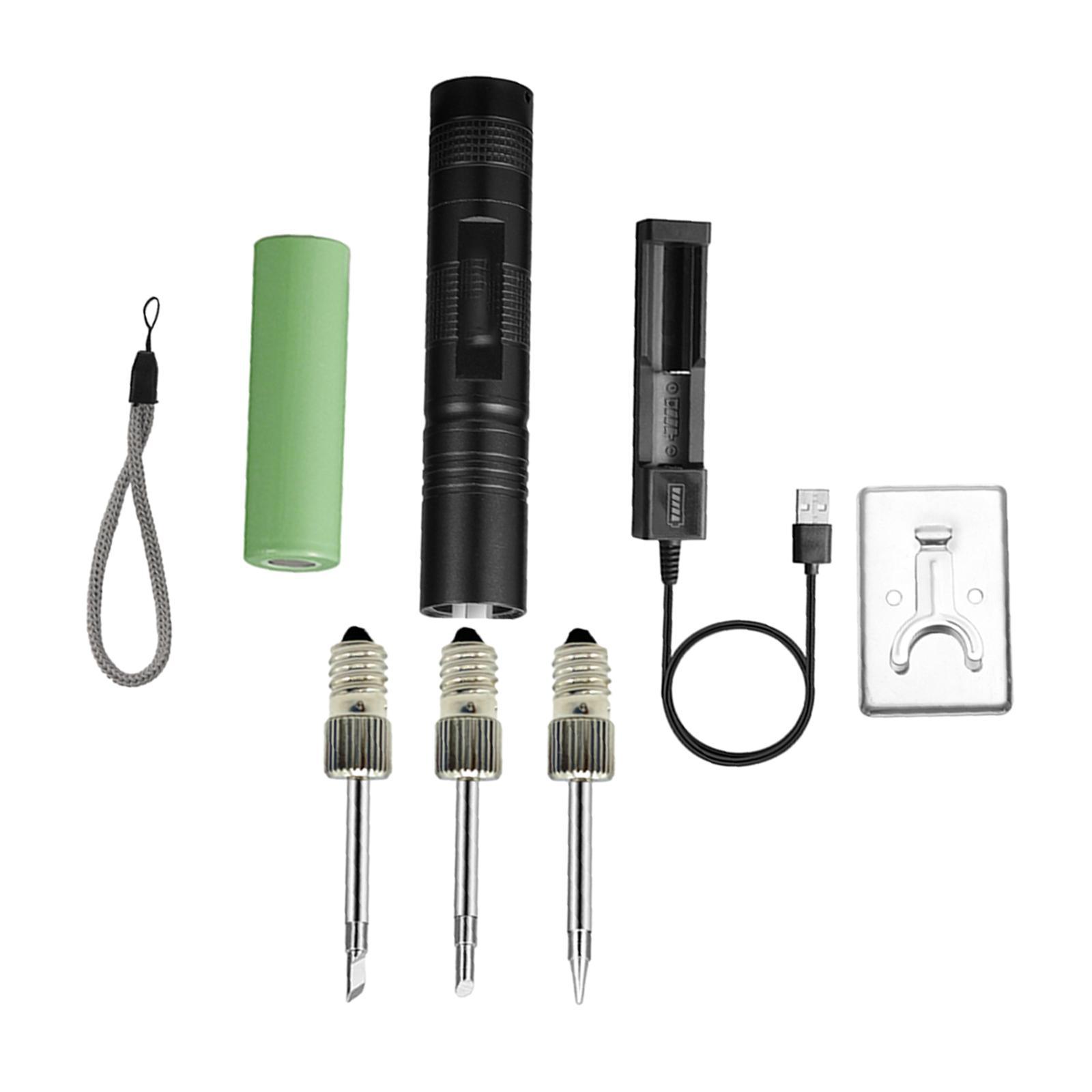 Aluminum Alloy Soldering Iron Kit USB Battery Powered Wireless Charging Welding Tool