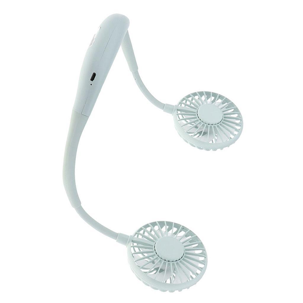 USB Rechargeable Neckband Fan Hands Free Portable Wearable Mini Fan