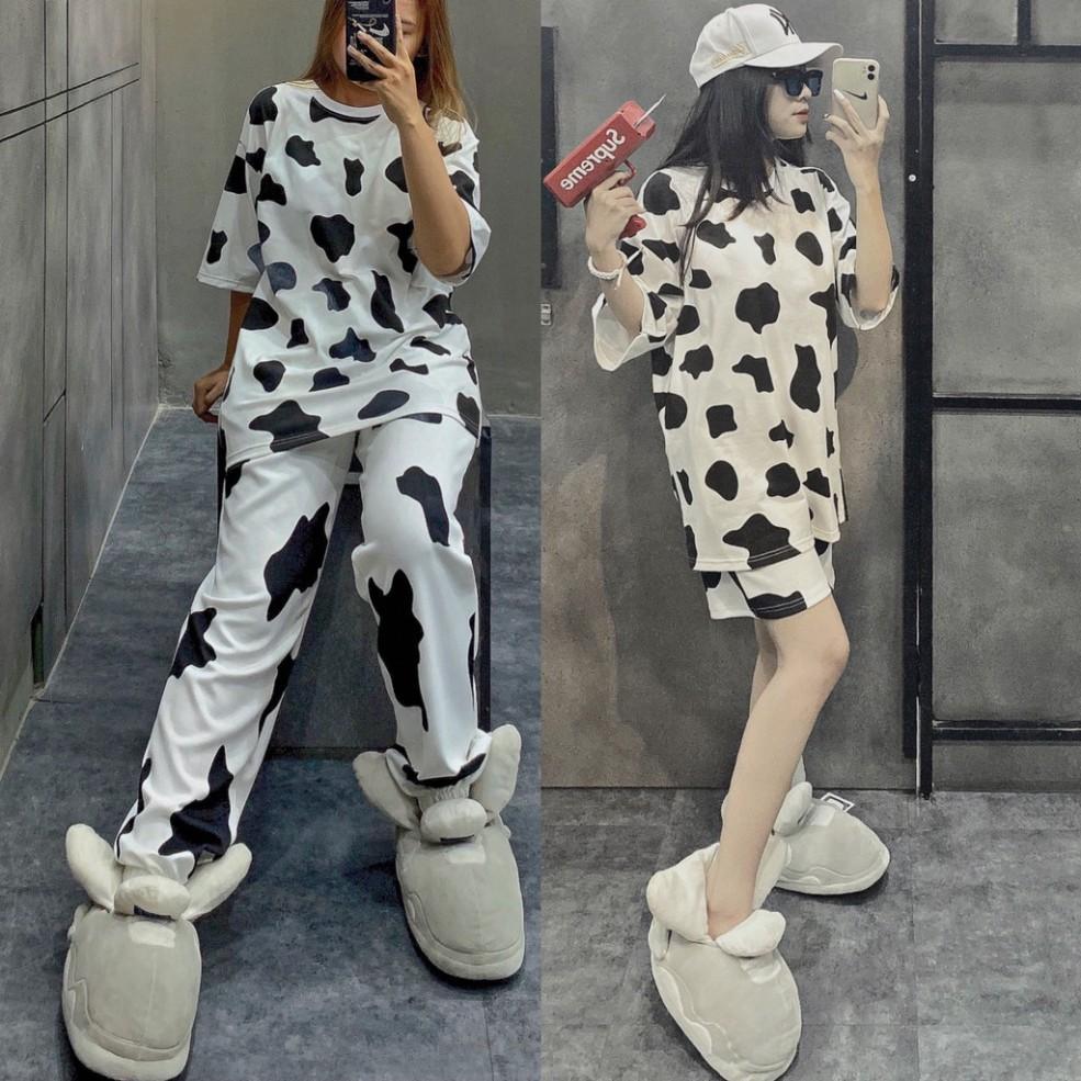 Set Thun Bò Sữa Áo+Quần Dài/Short