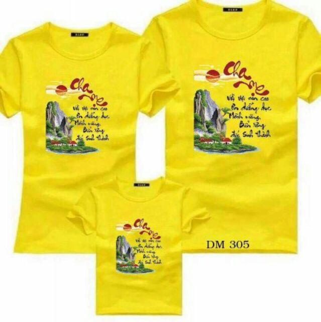 Áo gia đình thun cotton giá rẻ