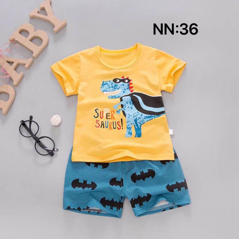 Bộ cotton thun bé trai bé gái xuất Hàn size 90-140, mua hàng inb mình mẫu và size nha