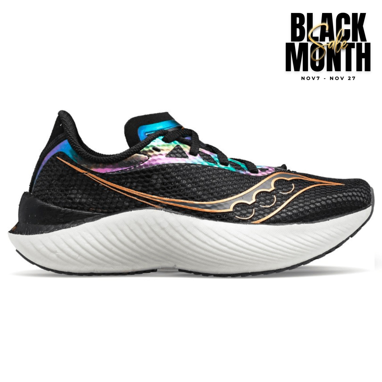 Giày Chạy Bộ Nam Saucony Endorphin Pro 3 - Black/Goldstruck - SKU: S20755-10