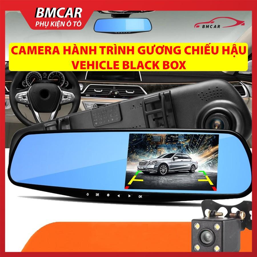 Camera Hành Trình Ô Tô Vehicle Black Box Màn Hình Gương Cảm Ứng, Camera Lùi Rõ Nét, Full HD 1080