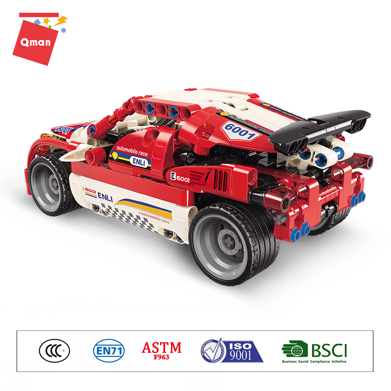Đồ chơi xếp hình Qman 6001: Xe đua rực lửa