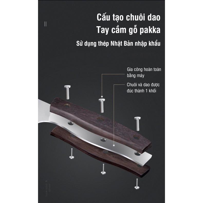 Dao bếp cao cấp MIURA Y Serial – Dao thái thịt cá Chef (18cm)