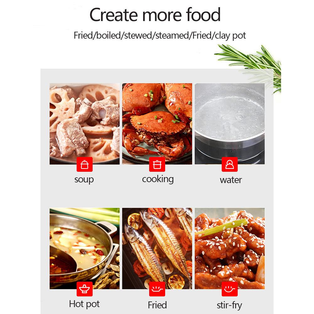 Induction Cooker Home Smart Kitchen Appliances 2200W High Power Intelligent Touch Screen Panel Portable Kitchen Range