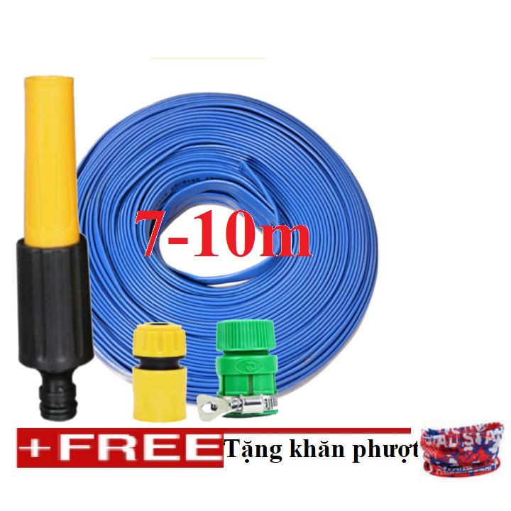 Bộ dây vòi xịt nước rửa xe, tưới cây . tăng áp 3 lần, loại 7m, 10m 206622-5 cút sập+ tặng khăn phượt