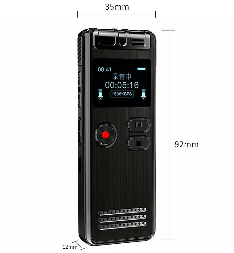 Máy Ghi Âm Chuyên Nghiệp GH-Q6 8G Màn Hình LCD Tích Hợp Loa Ngoài - Có Hỗ Trợ Nghe Nhạc MP3 AnZ