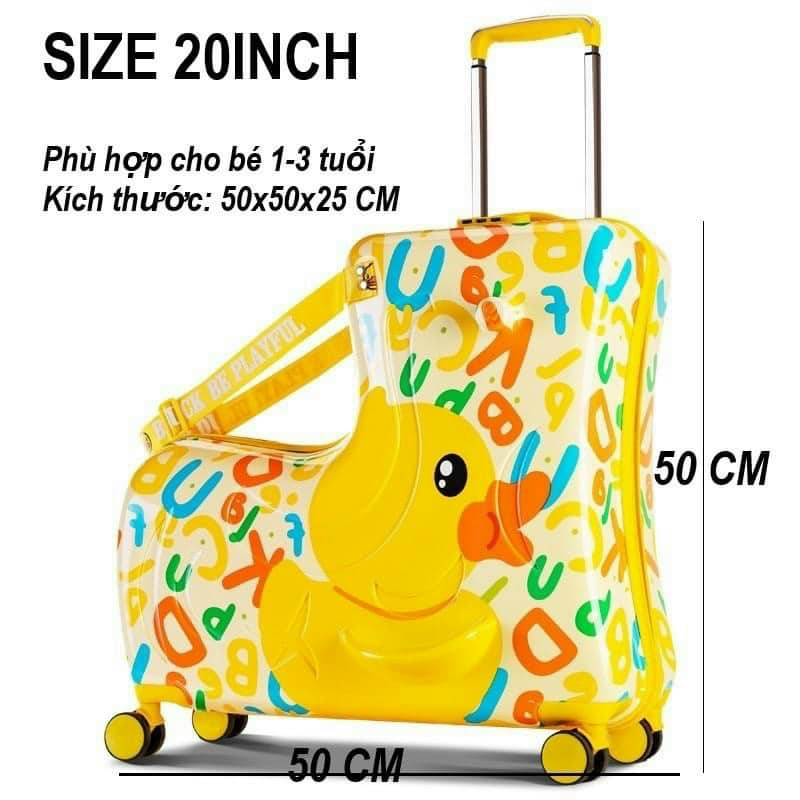 Vali B.Duck Dành cho bé. Nhập Khẩu Quảng Châu. 20/24 inch