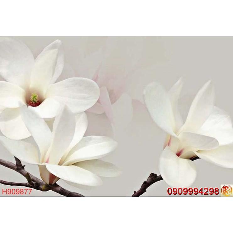 Tranh dán tường Hoa 3d, tranh hoa lá nhiều mẫu