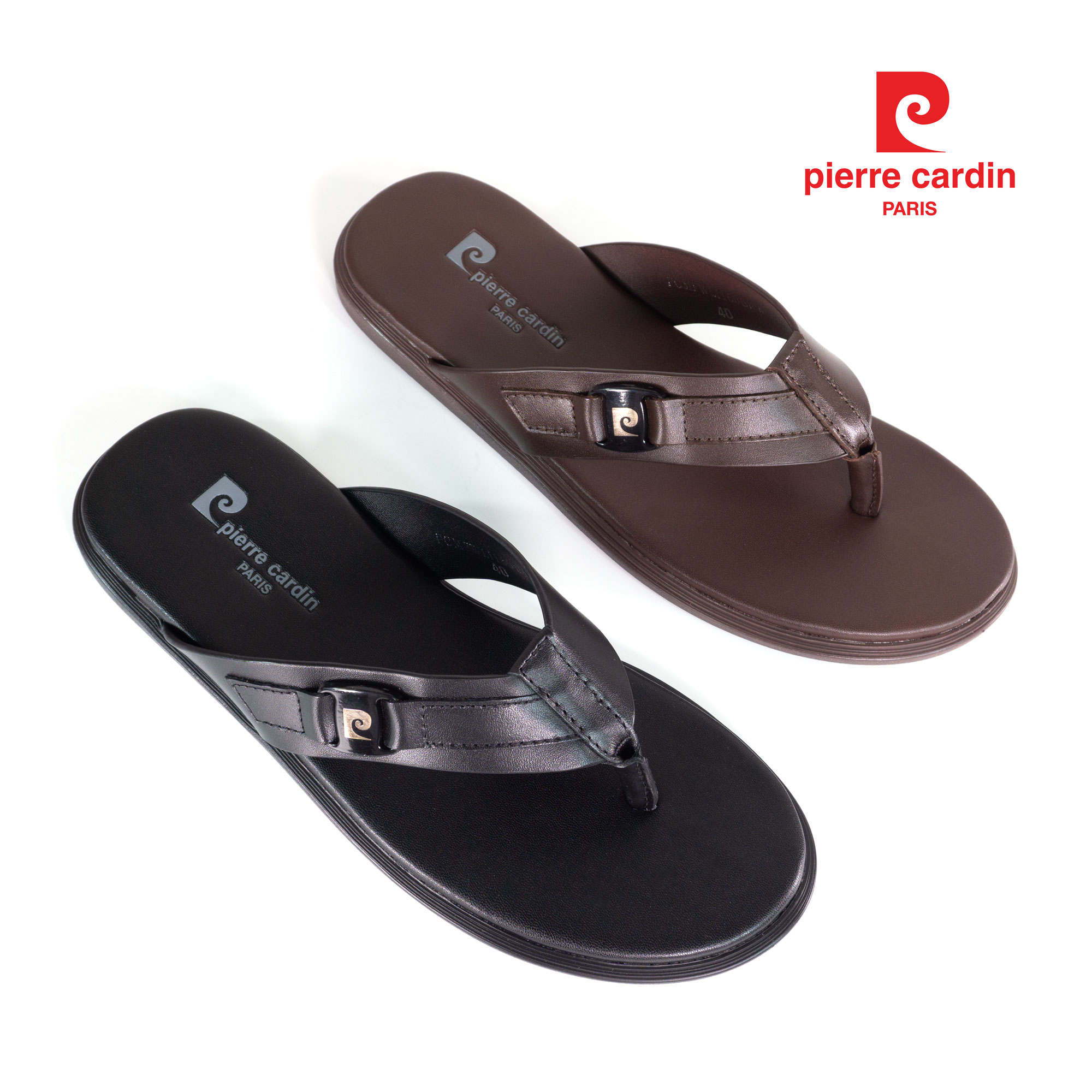 Sandal Quai Kẹp Ngón Nhấn Phụ Kiện Logo Pierre Cardin - 160