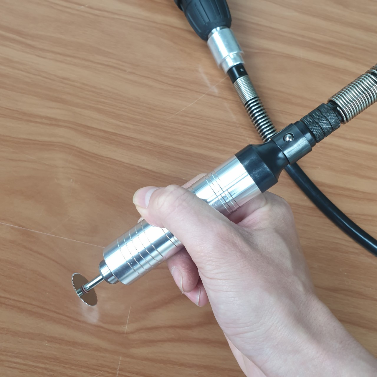 Dây nối dài máy khoan máy mài khuôn thành bút khắc mini kẹp 3 chấu có khóa