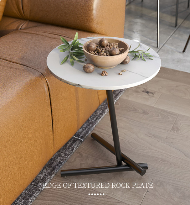 Táp Trà Cafe, Bàn Trà Uống Nước, Bàn Trà Sofa Mặt Đá Ceramic Cao Cấp BH 12 Tháng KT D40X50Cm