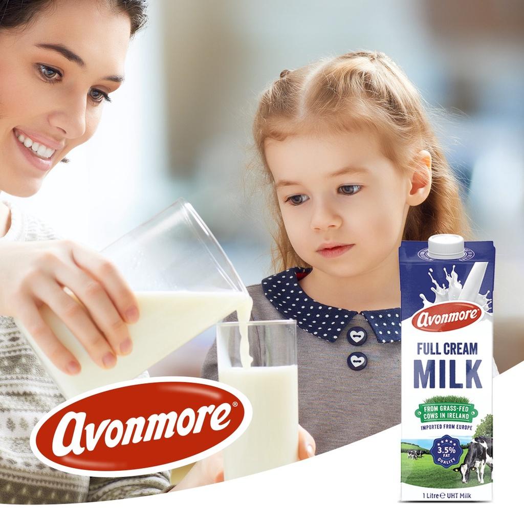Combo 2 hộp Sữa tươi nguyên chất tiệt trùng (không đường) Avonmore UHT Full Cream Milk 1L