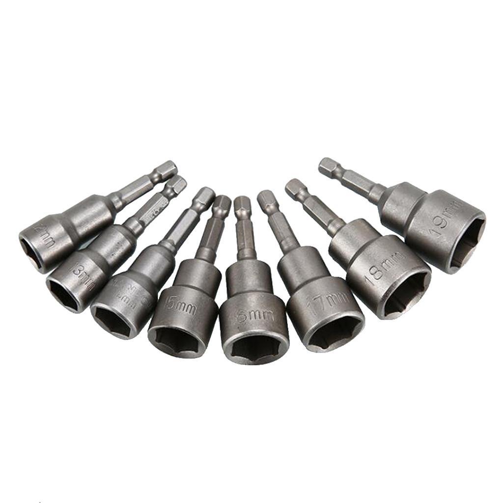 Drill Bits Hexagon Socket Magnetic Sleeve Sets Screwdriver Nozzle Nut Driver Hex Socket Adapter DIY Household Auto Power Tools Accs