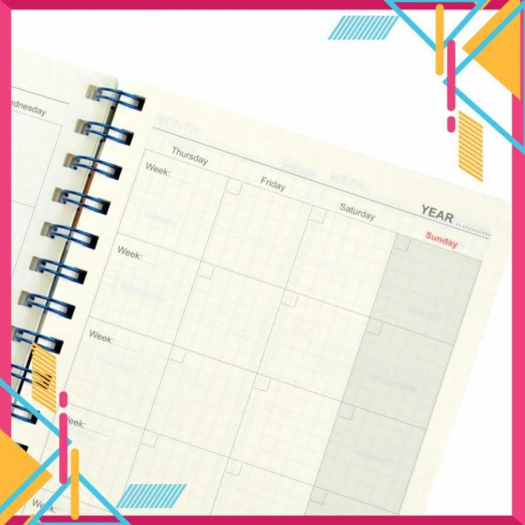 Sổ kế hoạch Planner lò xo kép A5 72,4g/m2; MS: 945