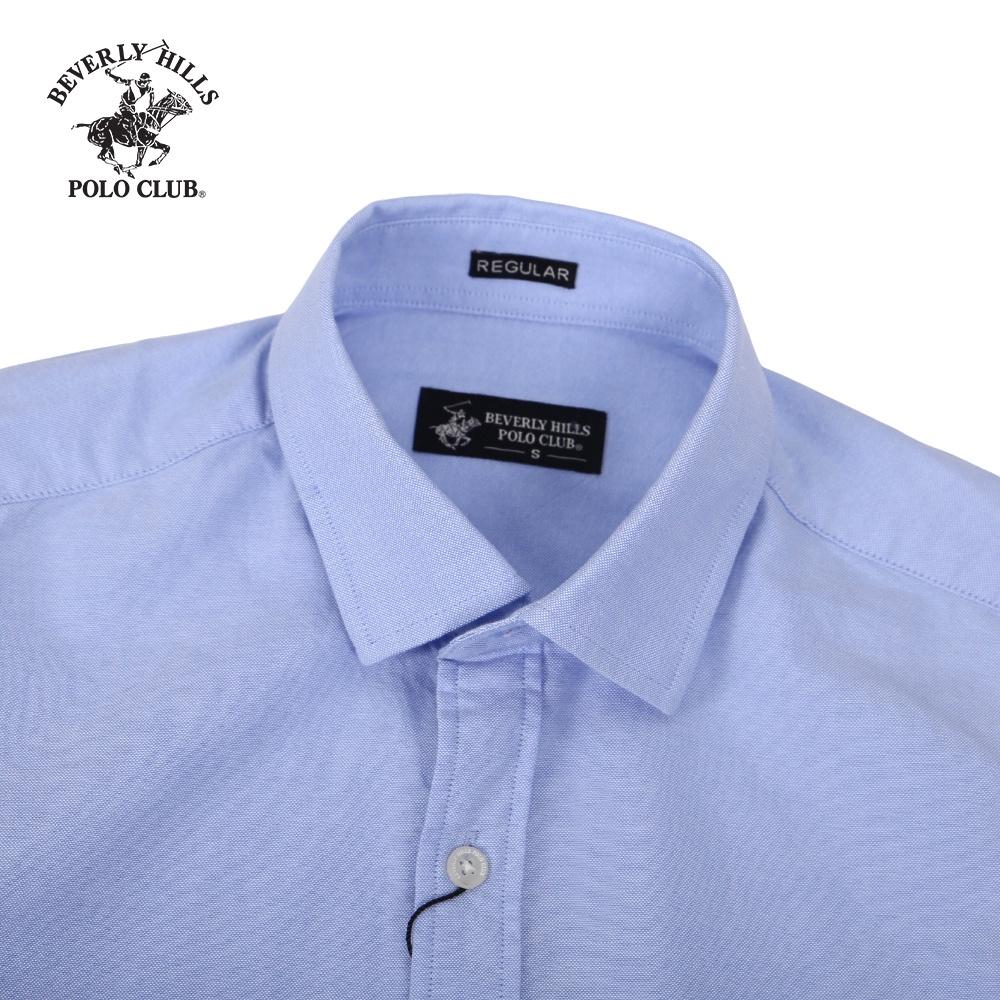 Áo sơ mi nam dài tay 100% cotton màu xanh Beverly Hills Polo Club - CMRLS20TL016