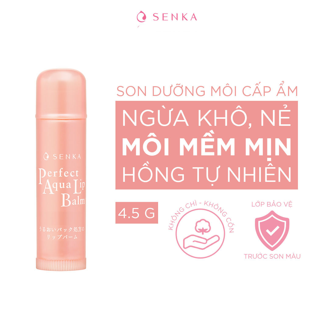 Son dưỡng môi cấp ẩm Senka Perfect Aqua Lip Balm 4.5g