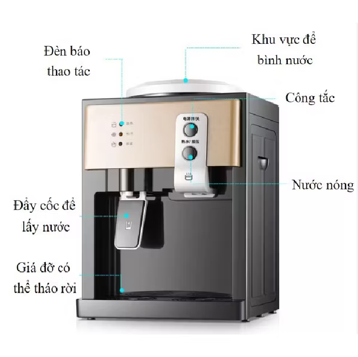 cây nước nóng để bàn mini dùng pha trà cafe pha sữa nấu mì rất tiện