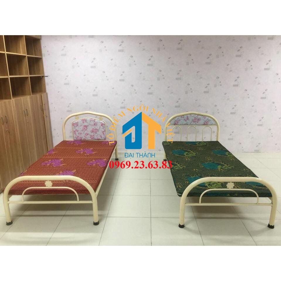 Giường sắt kiểu tròn giá rẻ sài gòn 1m x 2m