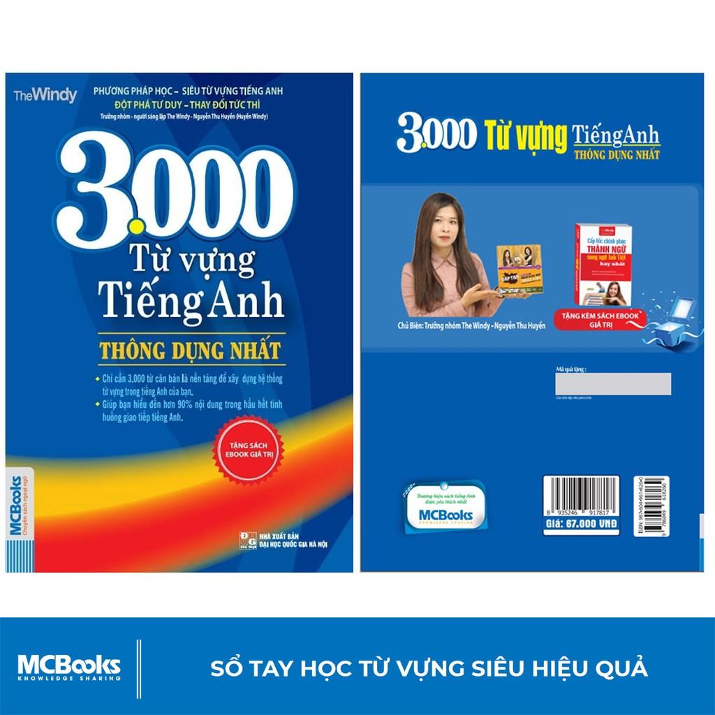 Sách - 3000 Từ Vựng Tiếng Anh Thông Dụng Nhất Dành Cho Người Học Cơ Bản - Học Kèm App Online