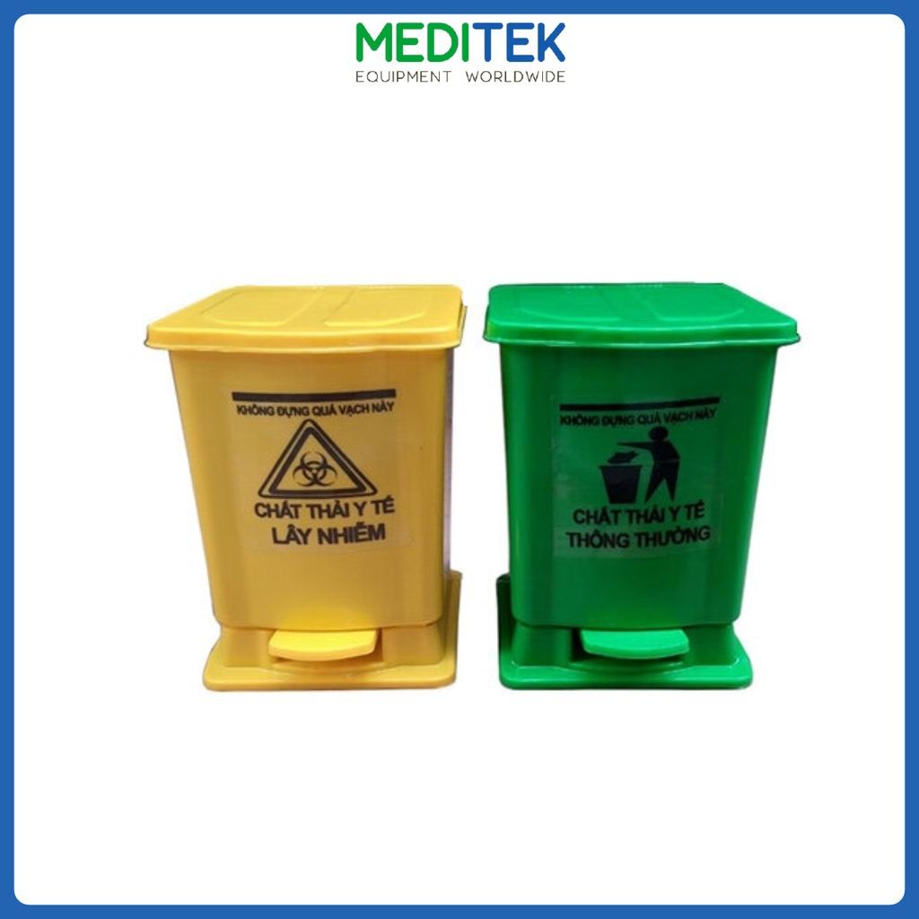 Thùng rác nhựa, thùng rác y tế nắp đạp, loại 15 lít (không xuất hoá đơn)