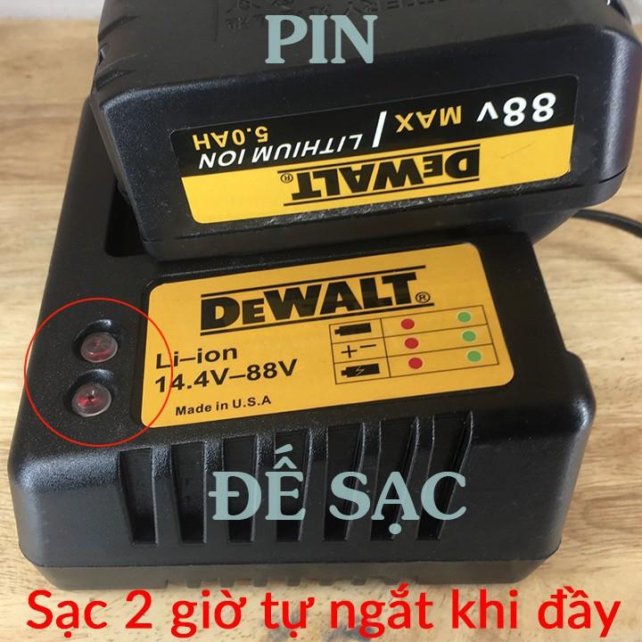 TẶNG 5 ĐẦU KHẨU + 1 ĐẦU CHUYỂN VÍT - SIẾT BULONG DEWALT 88V - MÁY BẮN ỐC, VẶN ỐC DÙNG PIN 10 CELL - LỰC SIẾT 320 N.M