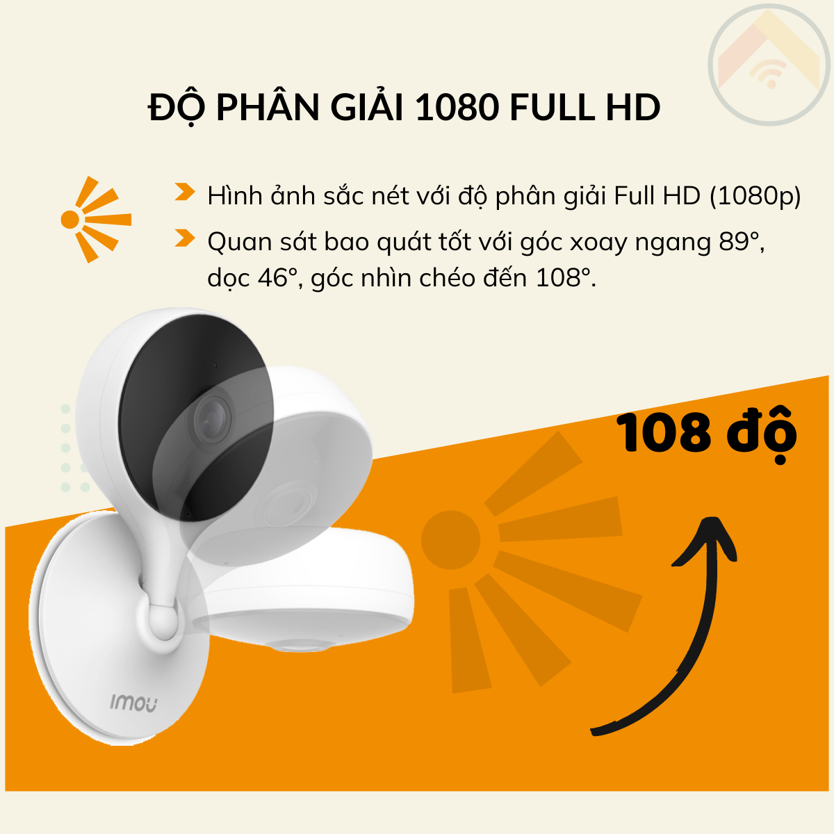 Hàng chính hãng Camera IMOU CUE-2D C22SP kèm thẻ nhớ 32GB Wifi 2MP(1080P) H264