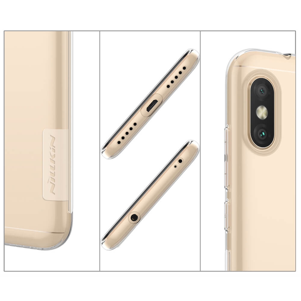 Ốp lưng dẻo trong suốt chính hãng Nillkin Nature cho Xiaomi Redmi 6 Pro