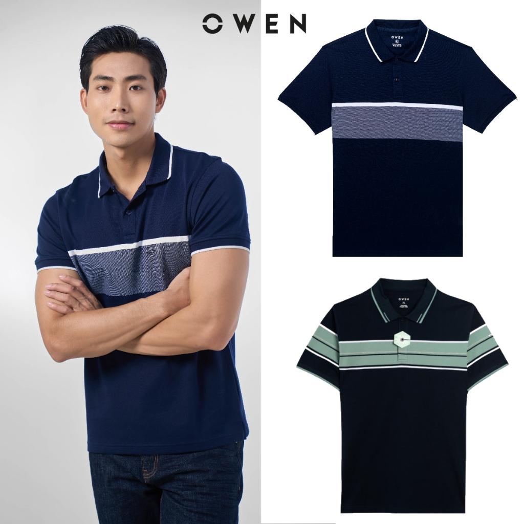 OWEN - Áo polo nam Owen kẻ ngang