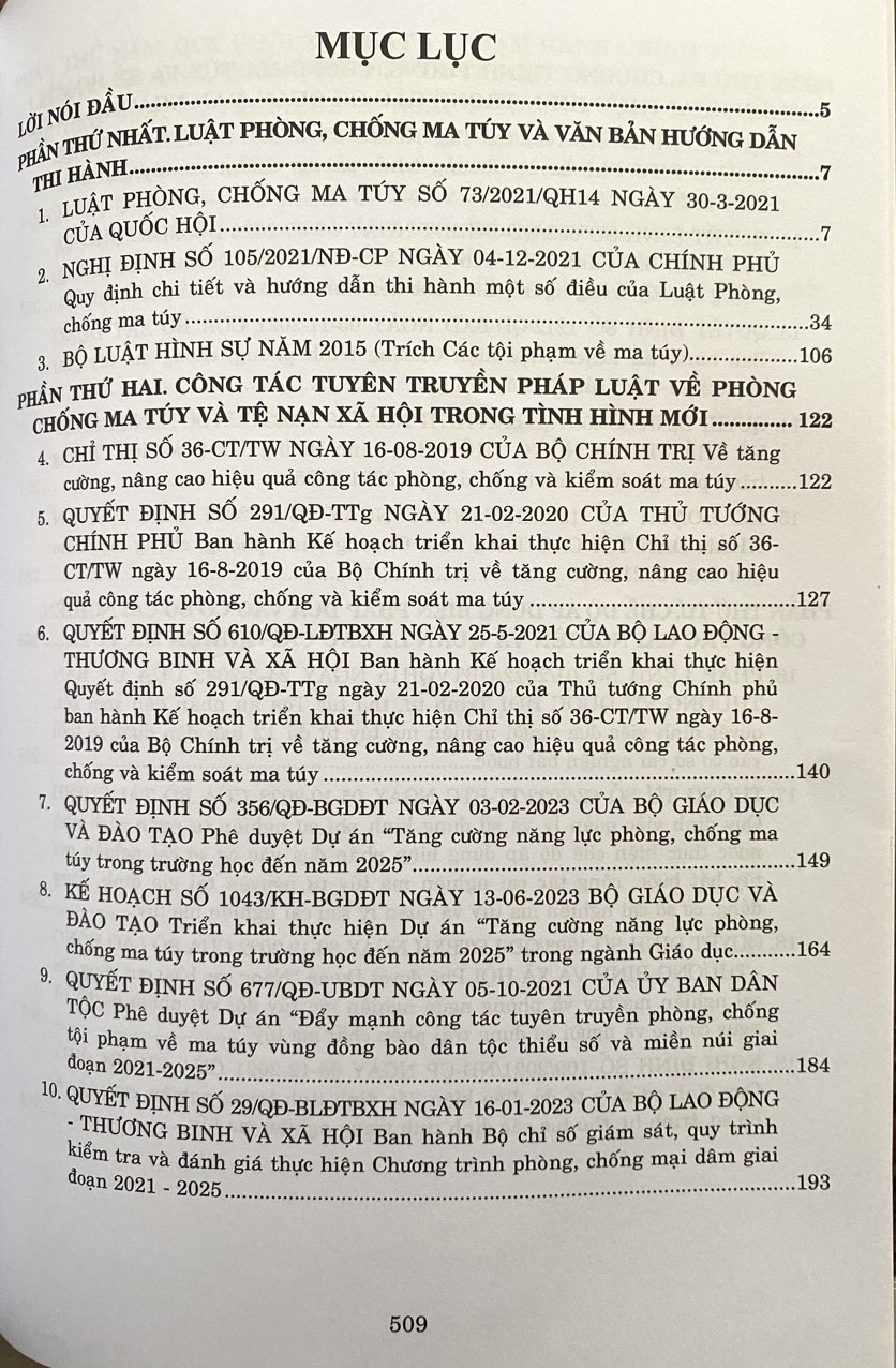 Luật Phòng chống m a t uý, công tác tuyên truyền pháp luật về phòng chống m a tuý và tệ n ạn x ã hội trong tình hình mới