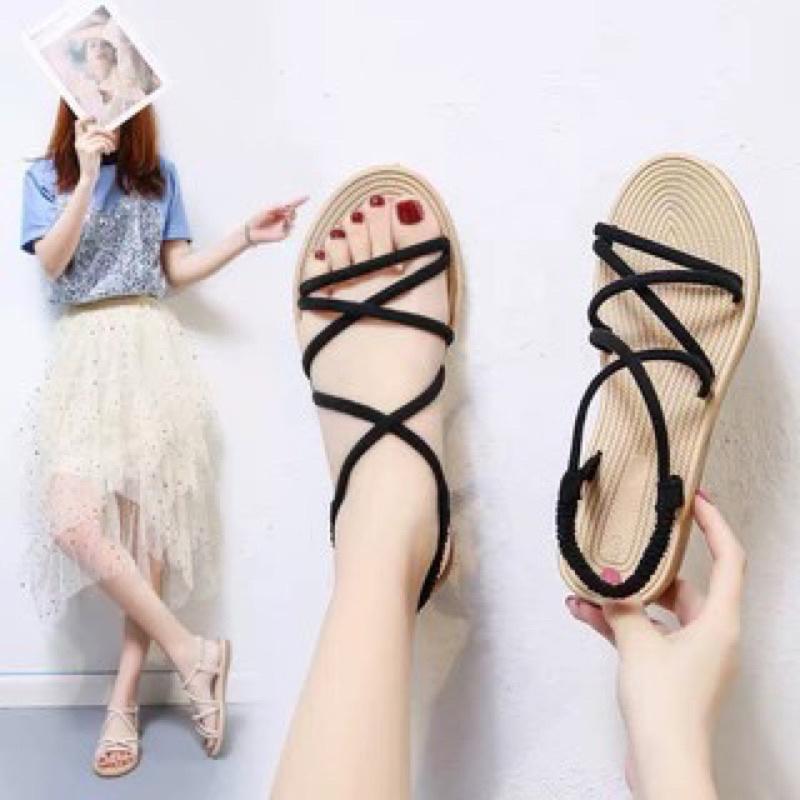 Giày sandal nhựa nữ đế giả cối đi mưa đi biển đi học cực xinh chống trơn trượt - GL003