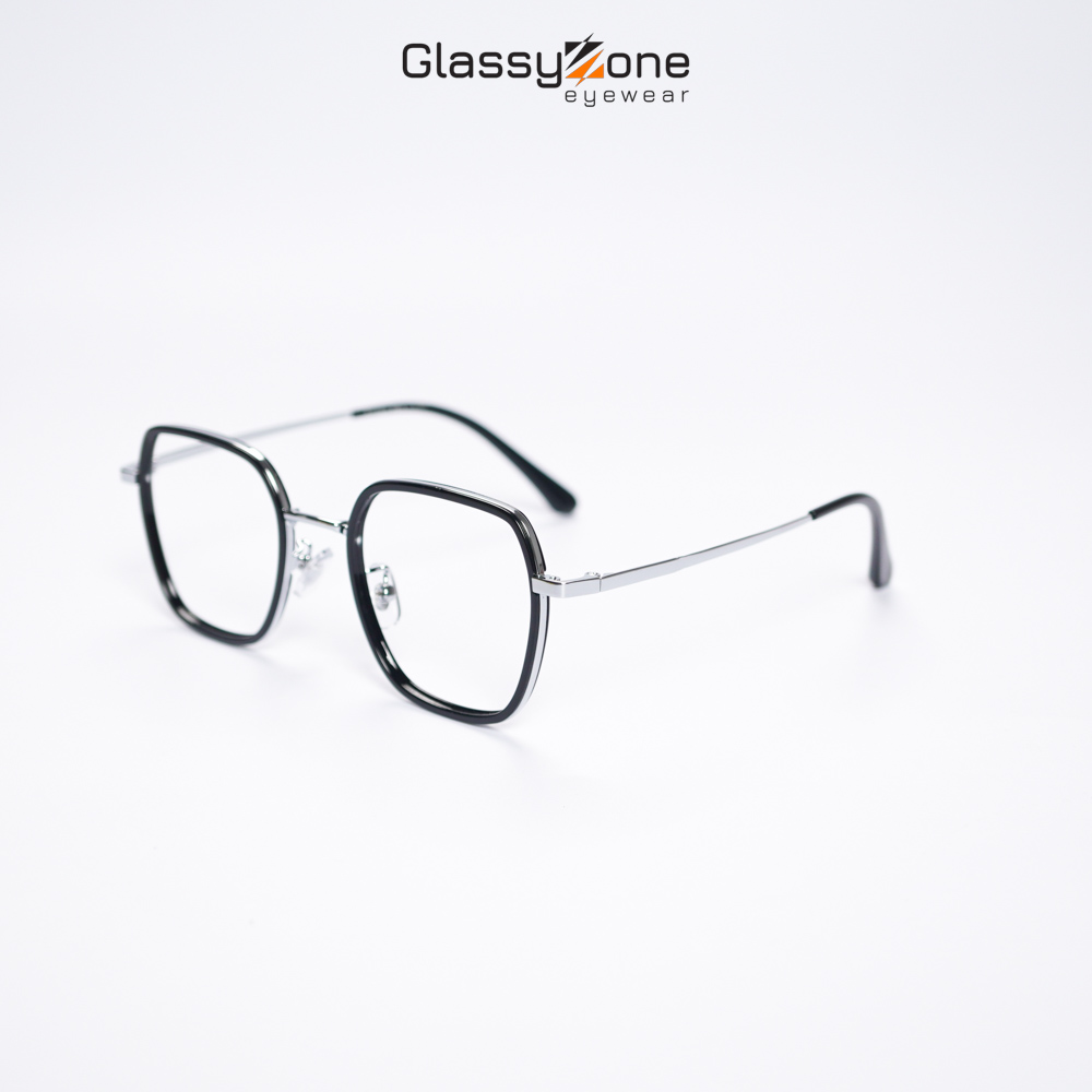 Gọng kính cận, Mắt kính giả cận nhựa dẻo Form vuông Uniex Nam Nữ Grainne - GlassyZone