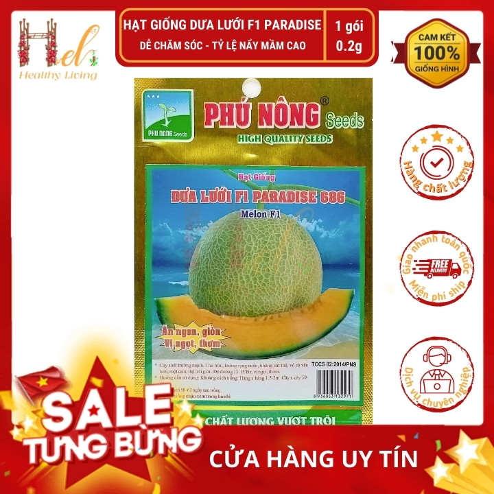 PN - Hạt Giống Dưa Lưới F1 PARADISE 686 Ruột Vàng Loại 1