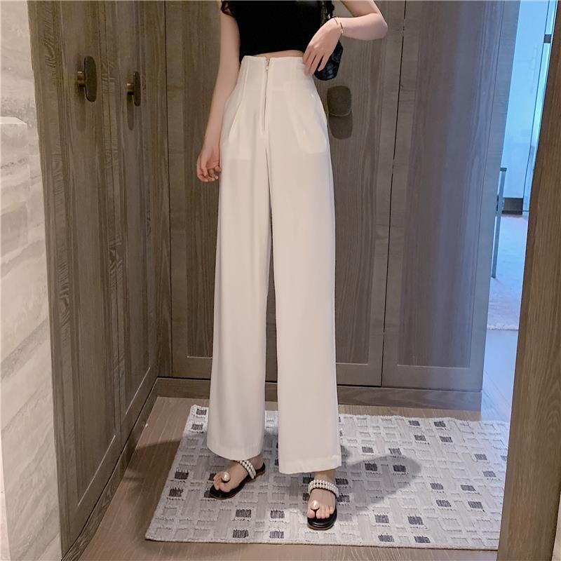 Quần ống rộng, quần suông khoá trước 2 màu tôn dáng kéo dài chân D'Lily Store
