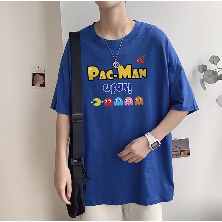 Áo thun unisex tay lỡ form rộng - phông pac-man