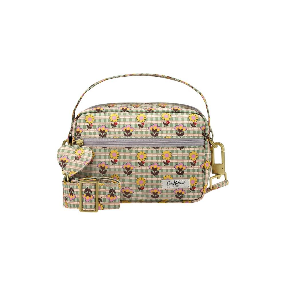 Cath Kidston - Túi đeo chéo/The Heartly Cross Body - Check Ditsy - Green