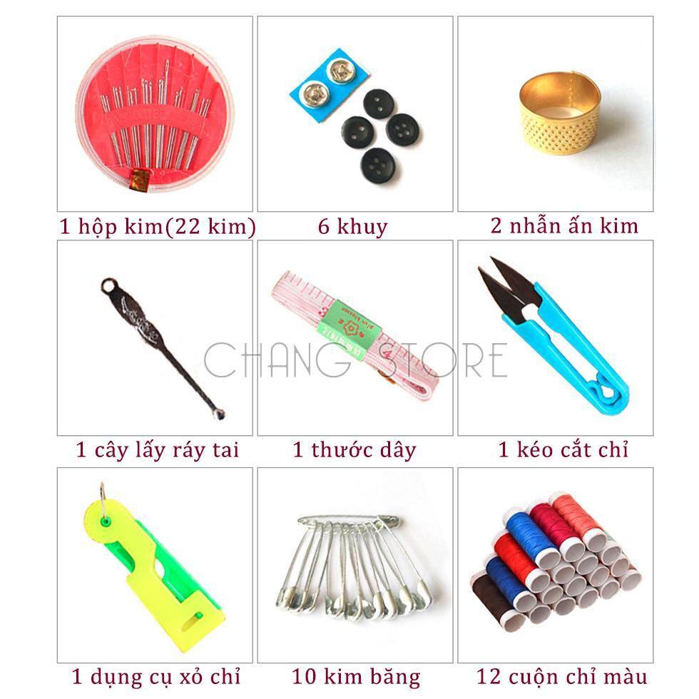 Ví đựng kim chỉ đa năng, Hộp Kim Chỉ May Vá, xếp đồ theo ngăn siêu tiện dụng