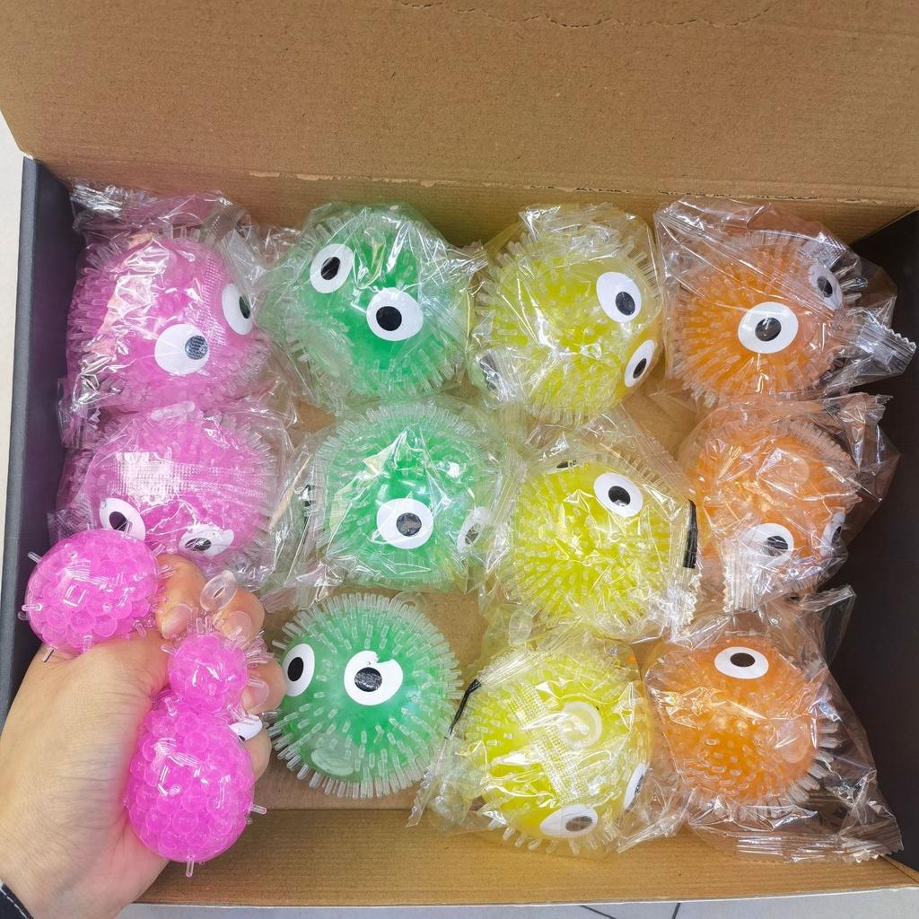 bóng gai hạt có mắt cảm xúc Squishy Mochi mềm mịn dễ thương chân thực giảm stress co dãn đàn hồi ngộ nghĩnh bóp giải trí