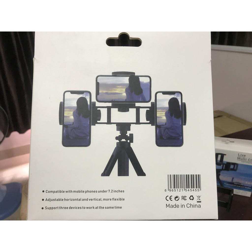 Gậy Tripod Mini MT01 Thế Hệ Mới, 3 Kẹp Điện Thoại