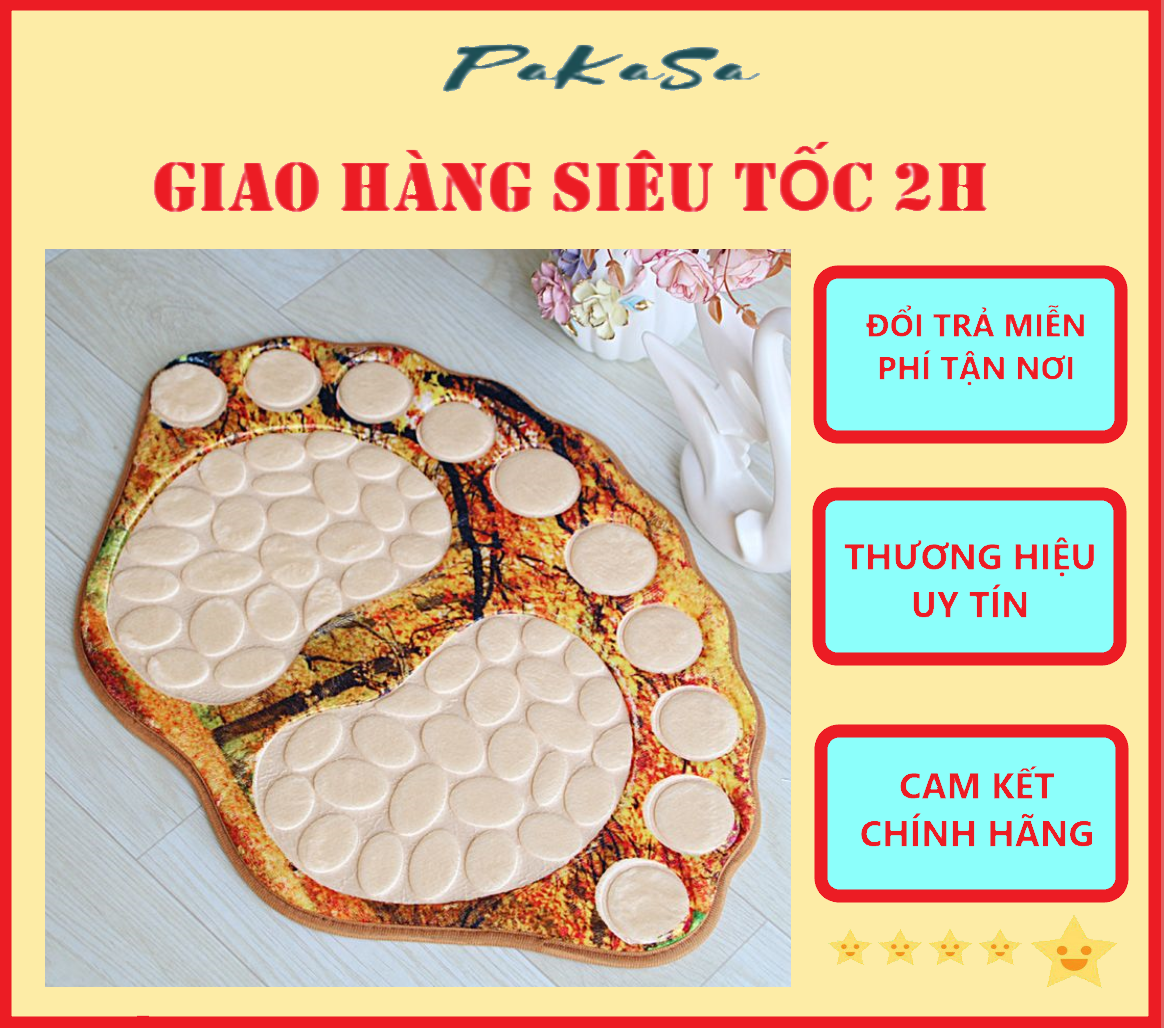 Thảm Chân Massage Hình Bàn Chân Dễ Thương PaKaSa - Hàng Chính Hãng