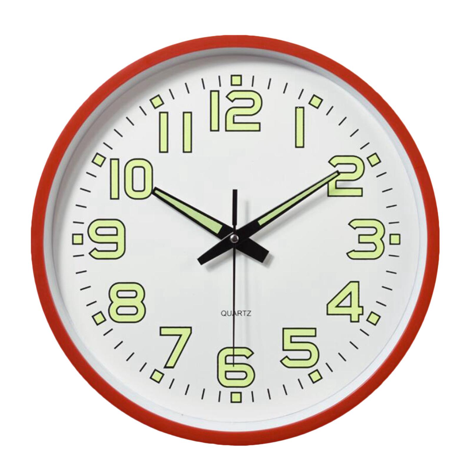 12 Inch Luminous Wall Clock Night Lights Round Wall Clock Easy to Read for Living Room and Bedroom