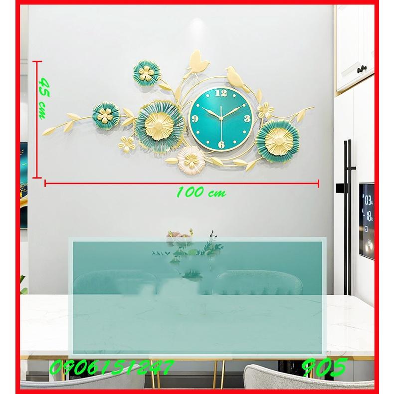 Đồng hồ treo tường trang trí decor 905 kích thước 100 x 45 cm