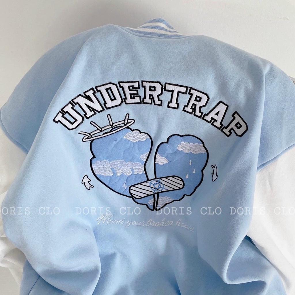 Hình ảnh Áo Khoác Cardigan Bomber nam nữ chống nắng UNDERTRAP màu phối bo Có Dây Kéo Unisex Ulzzang siêu hot