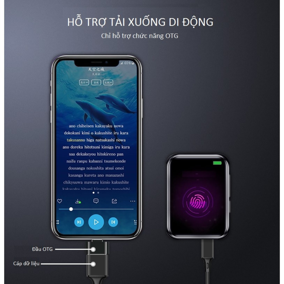 Ruizu M9 - Máy nghe nhạc đỉnh cao: Âm thanh Hi-Fi, Màn hình cảm ứng 1.8inch, Bluetooth 5.0, Thiết kế thời trang, Đa chức năng FM Radio Ebook Báo thức Ghi âm, Pin trâu, Giá siêu hấp dẫn. Trải nghiệm âm nhạc sống động, mọi lúc mọi nơi – Hàng Nhập Khẩu